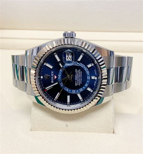 rolex sky-dweller blue for sale|rolex sky dweller functions.